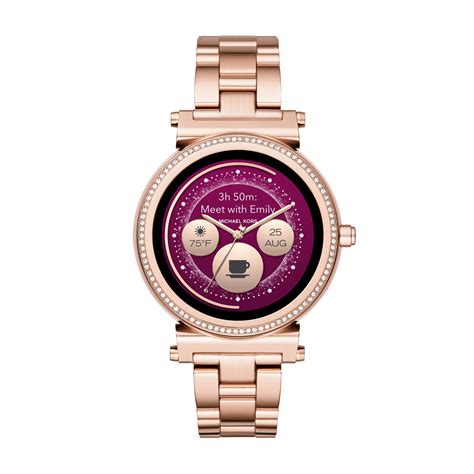 michael kors access sofie smart watch rose gold|Michael Kors sofie smartwatch bands.